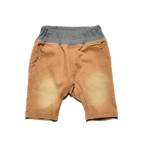 【90~120】カラーデニムハーフサルエルパンツ 1524601